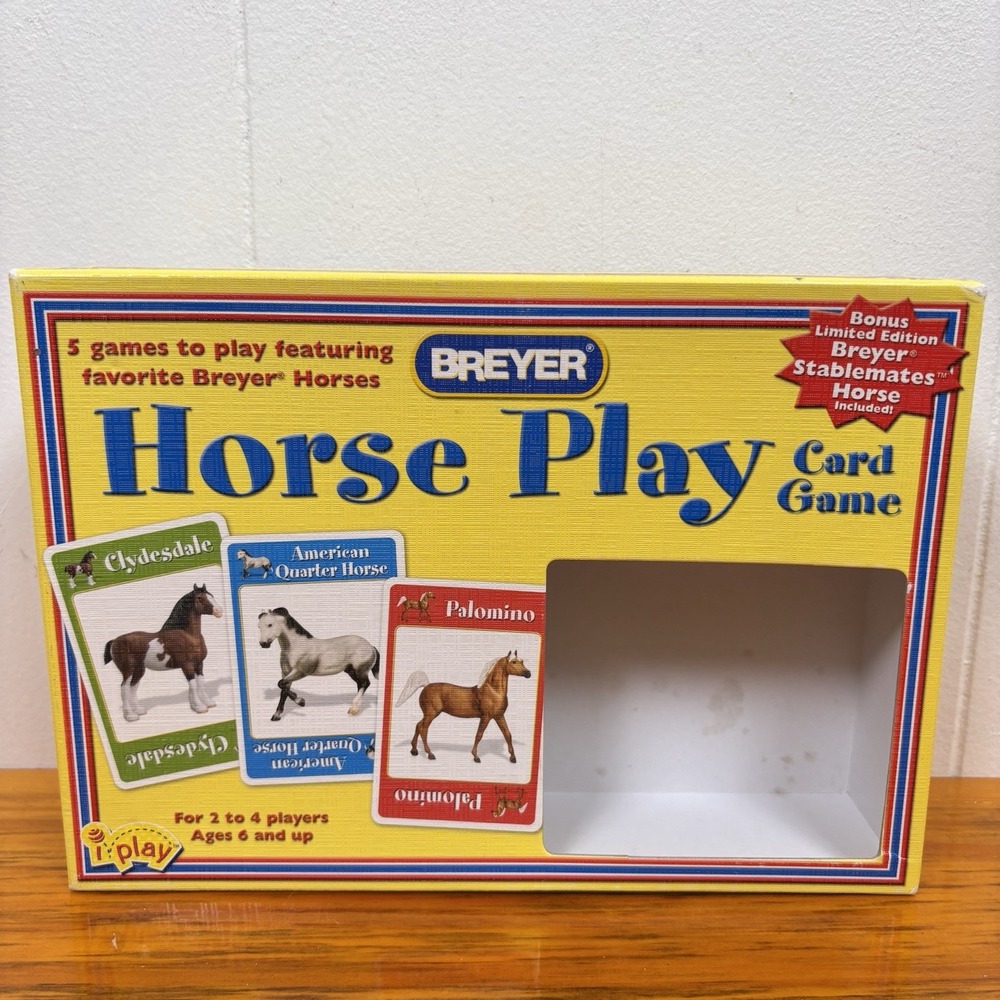 Breyer HORSE PLAY Card Game  - Plastic Horse‎ Missing